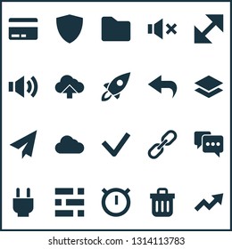 User icons set with resize, arrow, undo and other safe elements. Isolated vector illustration user icons.