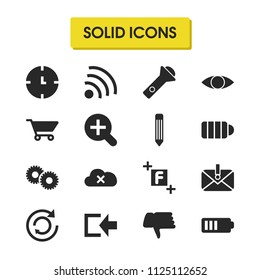 User icons set with see, pencil and new message elements. Set of user icons and rotate concept. Editable vector elements for logo app UI design.