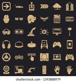 User icons set. Simple style of 36 fauna vector icons for web for any design
