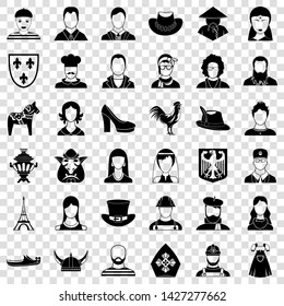 User icons set. Simple style of 36 user vector icons for web for any design