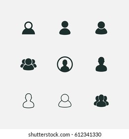 user icons set vector