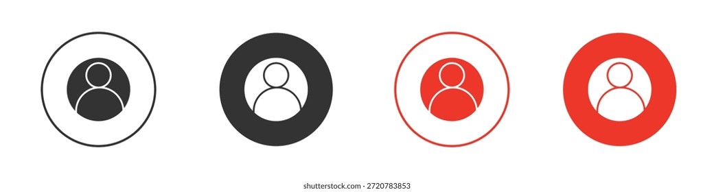 Ícones do usuário simples plana silhueta vetor ilustração