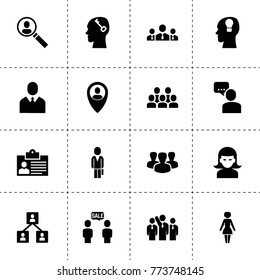 User icons. vector collection filled user icons. includes symbols such as businessmen group, businessman group, badge, woman, businessman. use for web, mobile and ui design.