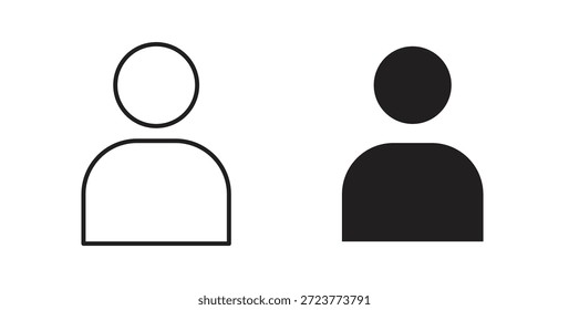 Iconos de usuario, símbolos de Vector. cartel plano lleno