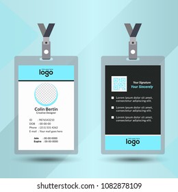 User Id Card Realistic Set Male Stock Vector (Royalty Free) 1082878109 ...