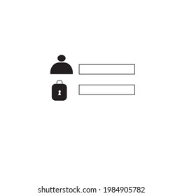 ilustración del vector de id de usuario y contraseña