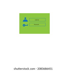 user id and password vector minimalist image