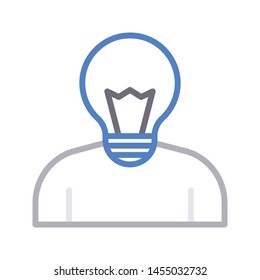 user idea colour line vector icon