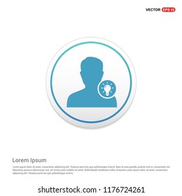 User Idea icon Hexa White Background icon template - Free vector icon