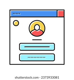 user identification color icon vector. user identification sign. isolated symbol illustration