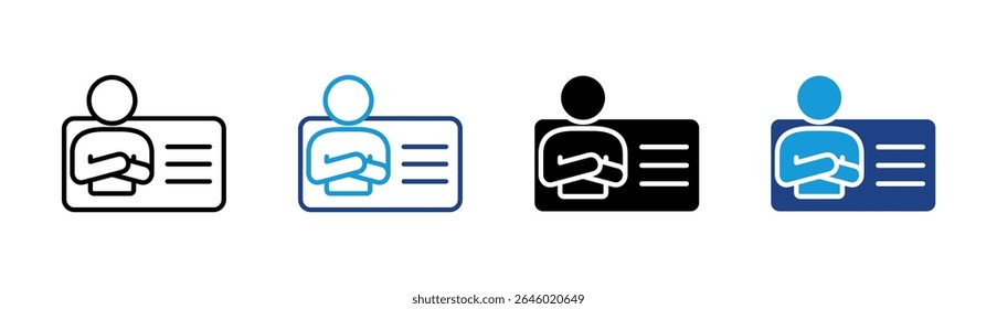 User Identity Card Icon Element For Design