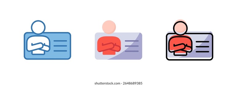 User Identity Card Icon Element For Design