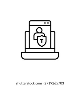 Verificación Segura De La Identidad Del Usuario En El Estilo Del Esquema Del Portátil