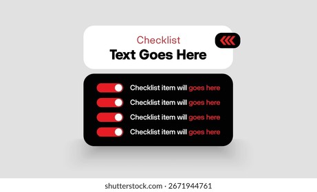 User ifterface of modern style Checklist - Check list Design