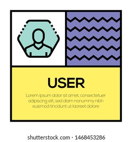 USER AND ILLUSTRATION ICON CONCEPT