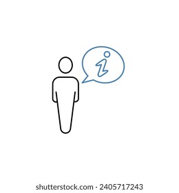 user info concept line icon. Simple element illustration. user info concept outline symbol design.