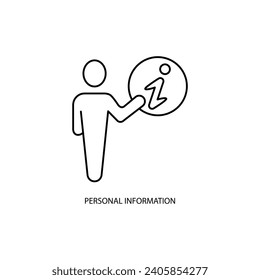 user info concept line icon. Simple element illustration. user info concept outline symbol design.