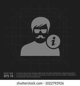 User Info Icon - Black Creative Background