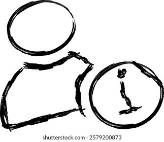 user info icon in Doodle style