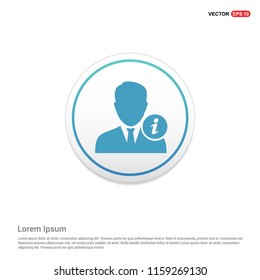 User Info Icon Hexa White Background icon template - Free vector icon