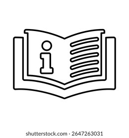 Icono de información de usuario, Vector de líneas