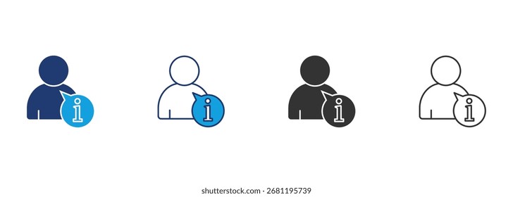 Conjunto de iconos de información de usuario Colección de estilos múltiples