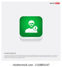 User Info IconGreen Web Button - vector icon