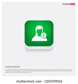 User Info IconGreen Web Button - Free vector icon
