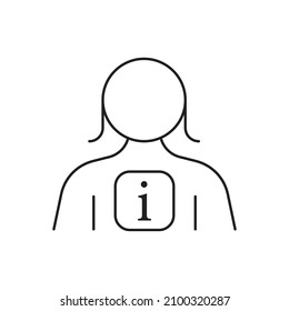 Diseño de icono de información de usuario aislado en fondo blanco