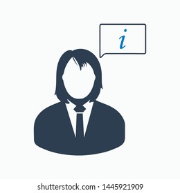 User information icon. Flat style vector EPS.