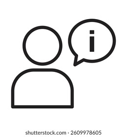 User information icon Line Art Logo set