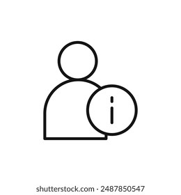 User information logo sign vector outline