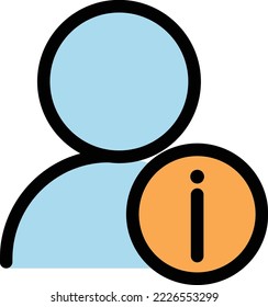 User information Vector Icon which is suitable for commercial work and easily modify or edit it
