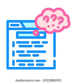 Vector de color seo por intención de usuario. símbolo seo por intención de usuario. ilustración de símbolo aislado