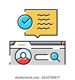 user intent seo color icon vector. user intent seo sign. isolated symbol illustration