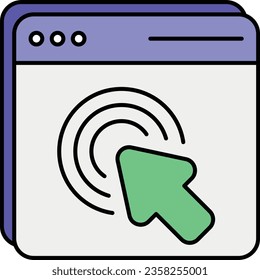 estilo de diseño de iconos de esquema de color de interacción de usuario