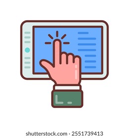 User Interaction Filled Icons , Vector illustration