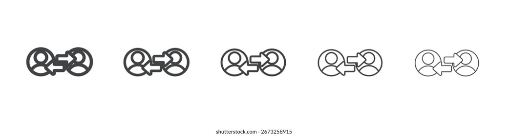 User interaction icon simple illustration collection symbol