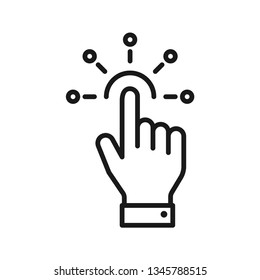 User interaction icon. Stroke outline style. Vector. Isolate on white background.