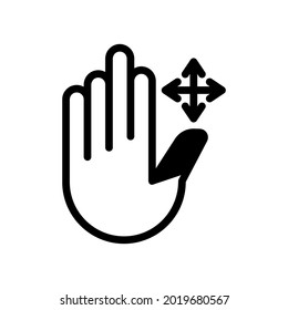User interaction icon. Stroke outline style. Vector. Isolate on white background.