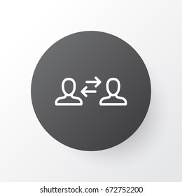 User Interaction Icon Symbol. Premium Quality Isolated Business Exchange Element In Trendy Style.