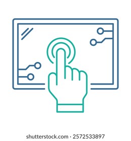 User Interaction – Touchscreen Representing Seamless AI-Driven Experiences