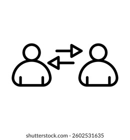 User Interaction Vector Line Icon Design