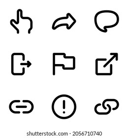 User interactions web share buttons and more basic and minimalist icons. Small icons for mobile apps.