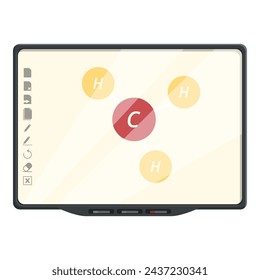 User interactive board icon cartoon vector. Smart digital. Information teacher