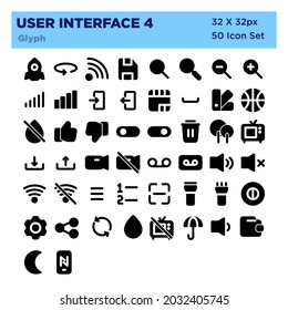 User Interface 4 pack consist of 50 icons