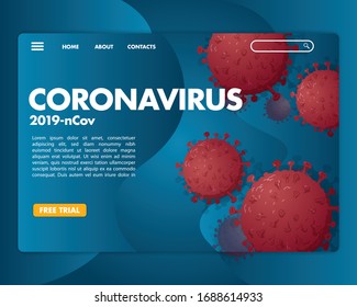 interfaz de usuario sobre la invasión de Coronavirus