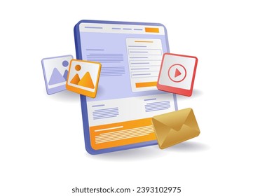 User interface account landing page dashboard