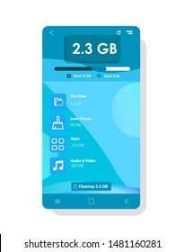 user interface for apps cleaner mobile