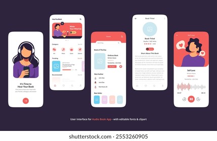 User Interface for Audio Book App